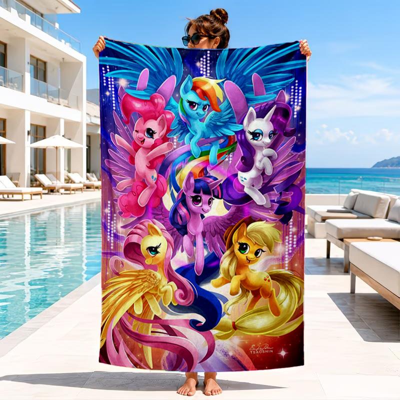 Mythical Fantasy Colorful Unicorn Beach Towel, Microfiber Beach Towel, Perfect For Pool, Beach, Travel, Home Decor Beach Party Fan gifts