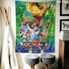 Digimon Ultimate Adventure Tapestry Background Cloth Fashion Print Homestay Soft Decoration Tapestry Background Cloth Soft