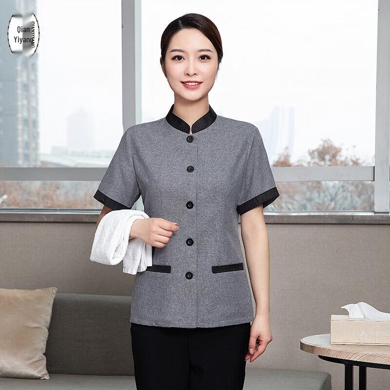 Top Uniforme a Maniche Corte per Personale delle Pulizie Estive
