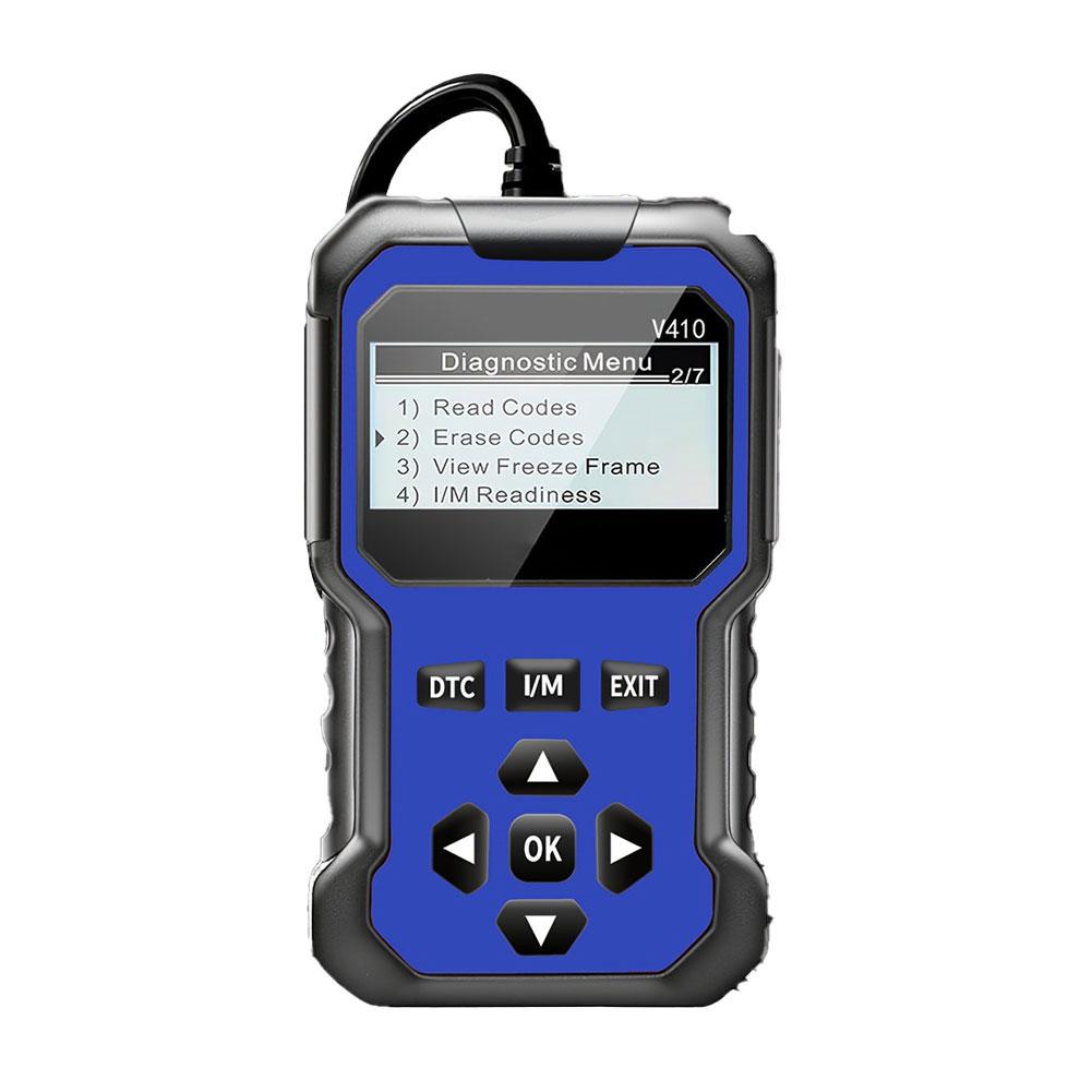 

Автомобильный сканер Obd2 Диагностический инструмент Считыватель кодов Считыватель кодов неисправностей двигателя Сканер Может диагностировать все автомобили с протоколом Obd II с 1996 года синий