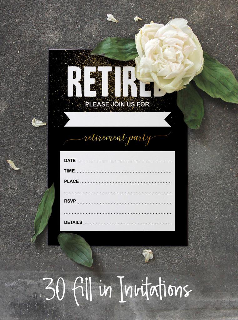 Inkdotpot Pack Of 30, Join Us Invitations With Envelopes, Retirement Party Celebration Invite Cards Fill-In Style Party Supplies 5 X 7 Inches