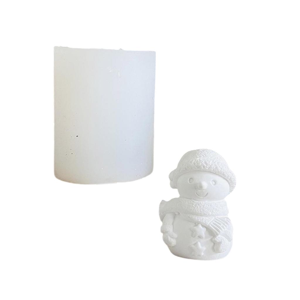 3D Snowman Candle Molds Silicone Mould Christmas Molds Casting Moulds Soap Molds Epoxy Resin Molds for Home Decorations