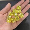 50Pcspack High Quality New 12Mm Acrylic Transparent D6 Point Dice #12 Round Corner Boutique Dice