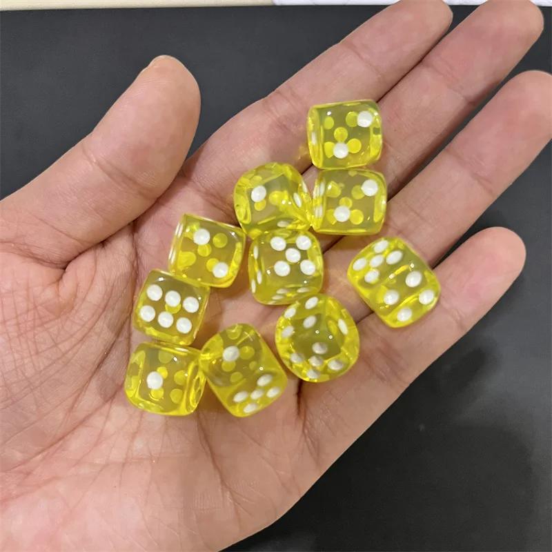 50Pcspack High Quality New 12Mm Acrylic Transparent D6 Point Dice #12 Round Corner Boutique Dice