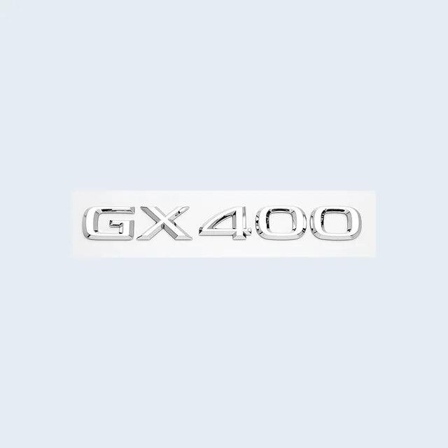 3D Chrome Glossy Black ABS Letters Number GX400 GX460 GX470 Emblem For Lexus Car Trunk Logo Badge Sticker
