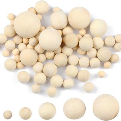 8mm-50mm Round Wood Balls Unfinished Wooden Balls Natural Craft for DIY Craft Projects Jewelry Making Arts Design