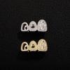 Trendy Gold Hollow Three-Piece Grillz for Street Style Hip Hop