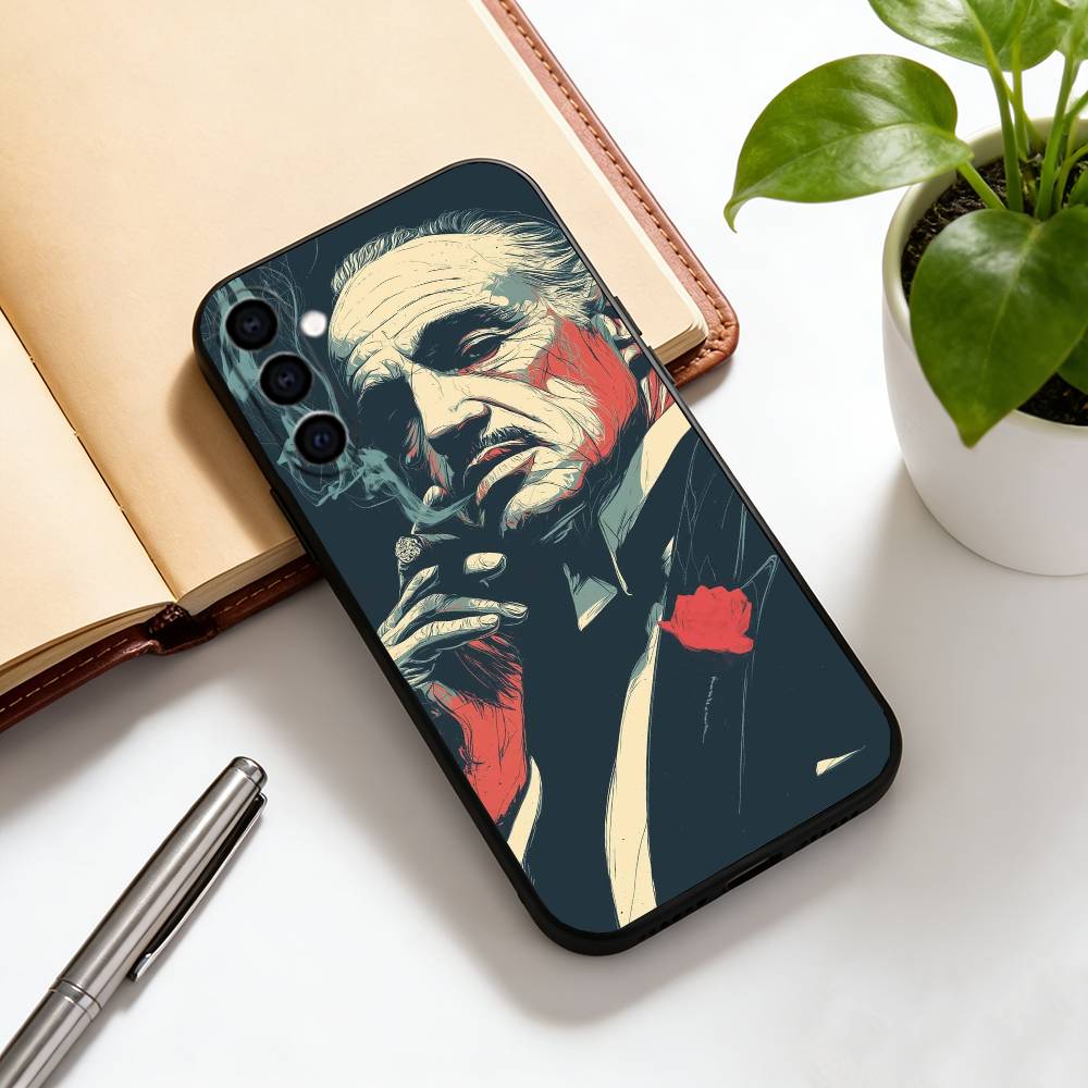 Don Vito Corleone Phone Case For Samsung Galaxy A73,A72,A71,A70,A53,A52,A51,Soft Silicone Black Cover