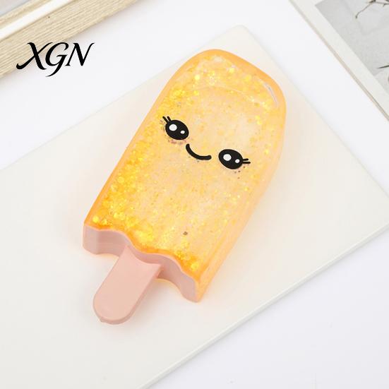Ice Stick Fidget Toy 1/4Pcs Stress Relief Smiling Cream Squeeze Slow Soft Rising Clear Glitter Decompression Relaxation Tool Gadget