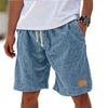 Lässige Herren-Leinenshorts mit Kordelzug, leicht, atmungsaktiv und bequem für den Sommer, mit elastischem Bund, in verschiedenen Farben erhältlich