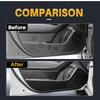 KUNGKIC Door Kick Guards for Subaru 3rd Generation Crosstrek GU Door Scratch and Stain Custom Interior Interior Carbon Fiber Look (2022, 2023, 2024,