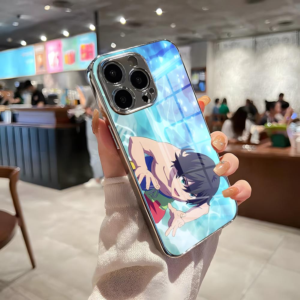 

C-Comic Miya Chinen Phone Case For IPhone 17 Pro Max 15 Pro 16 14 Plus 12 13 Mini 11 Pro Shockproof Electroplated Glass Cover iPhone17
