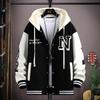 Trendy Hip Hop Baseballuniform mit Kapuze, Unisex, leichte Sportjacke, Bomberjacken für Herren, Herbstmantel mit Buchstabendruck