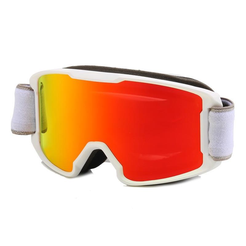 Children's ski goggles, double-layered, anti-fog, windproof, and sandproof, for outdoor sports, with colorful lenses, and can be fitted with