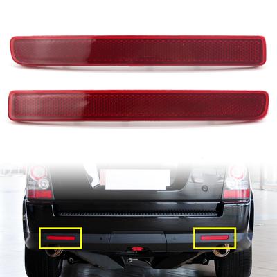 1Pcs Car Rear Bumper Reflector Red Lens Warning Strip For Land Rover LR3 LR4 Discovery 3 Discovery 4 Range Rover Sport