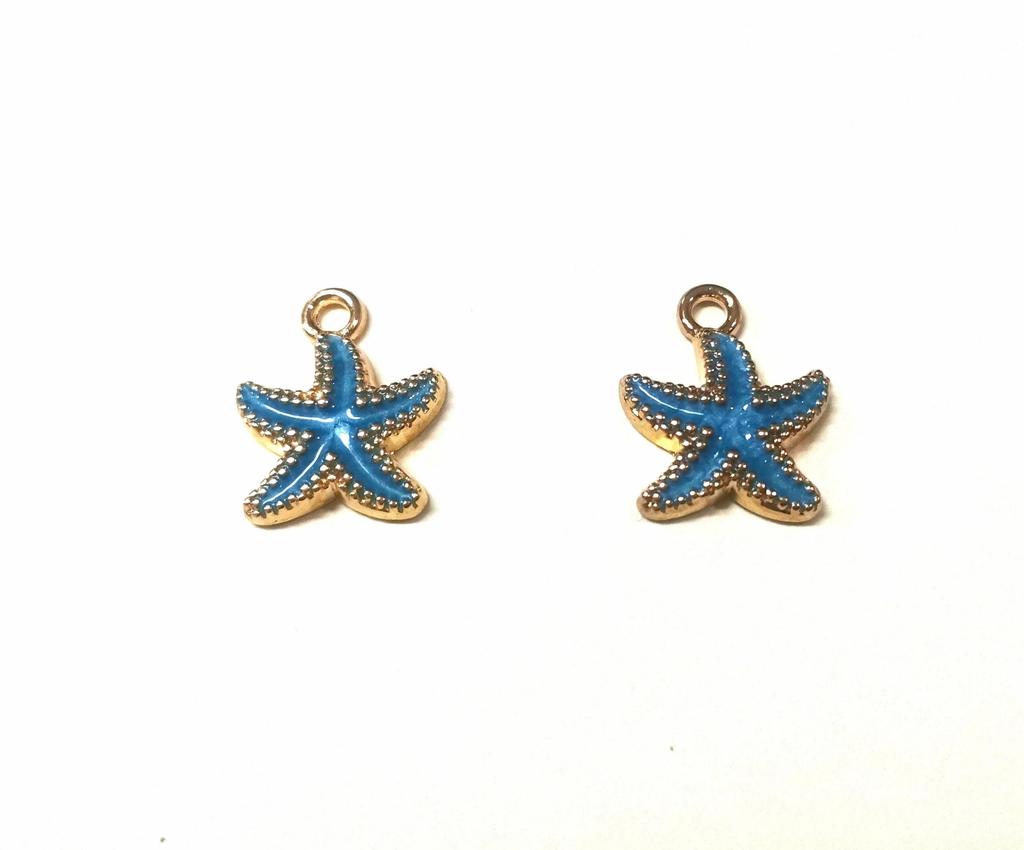 10pcs/Lot Alloy Ocean Starfish Charms Enamel Drip Oil Shell Pendants for Jewelry Making DIY Bracelet Necklace Craft Accessories
