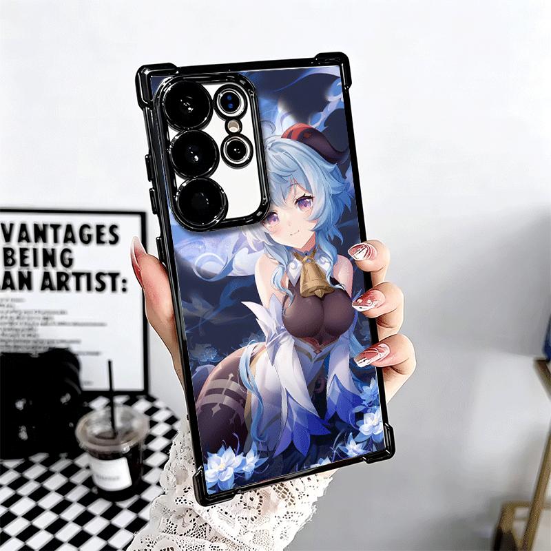 Genshin Impact Ganyu Plating Phone Case For Samsung Galaxy S24 S25 FE S26 Edge S23 Ultra S22 S21 Plus S20 Anti-Fall Airabag Cove