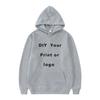 2024 Man Woman Casual Custom Printed Text DIY Hoodie Customized Logo Personalized Hoody Custom Hoodies Text Logo Sweatshirt