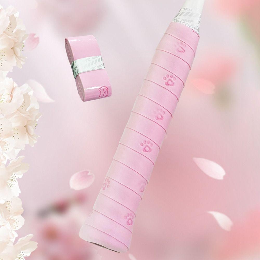 Cat Claw Print Badminton Racket Grips Wrap Sweat-Absorbent Tennis Racket Grip Tape  Outdoor Sports