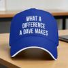 What A Difference A Dave Makes Sun Baseball Cap Summer Streetwear Hip Hop Hats For Unisex Adult Outdoor Gym Baseball Caps