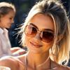 New Trendy Sunglasses for Women's High-end Temperament, Simple and Versatile Beach Concave Shape, Artifact Sunglasses for Women
