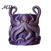 Durable Pla Plant Container 3D Printed Octopus Planter with Tray, Creative Succulents Flower Pot, Weather-Resistant Charming Garden Decor Planting