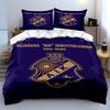 Set Biancheria da Letto con Logo AIK Set Biancheria Copripiumino Set Copripiumino Federe (1 * Copripiumino 2 * Federe, senza piumino)