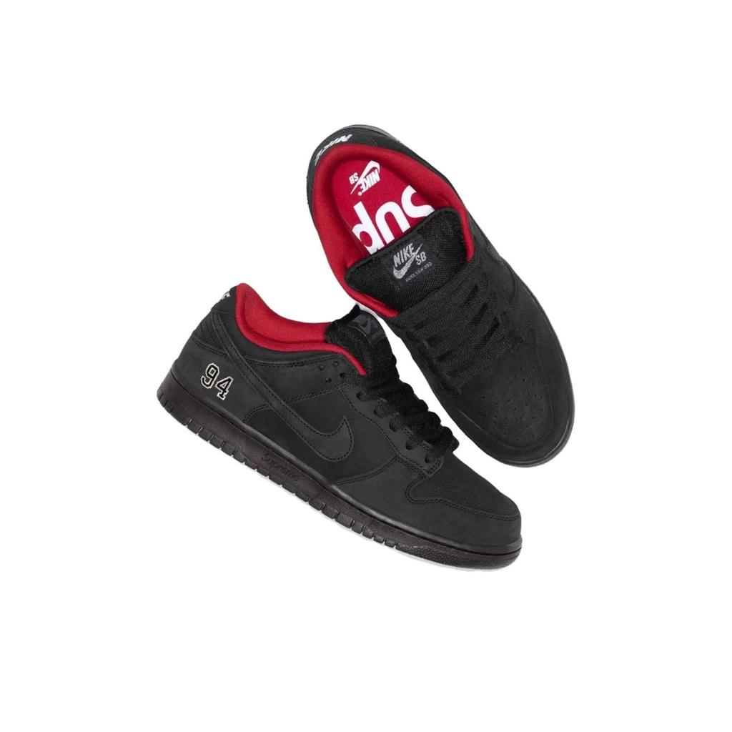 Supreme X Nike Dunk Low SB Black Unisex Sneakers HQ8487-001