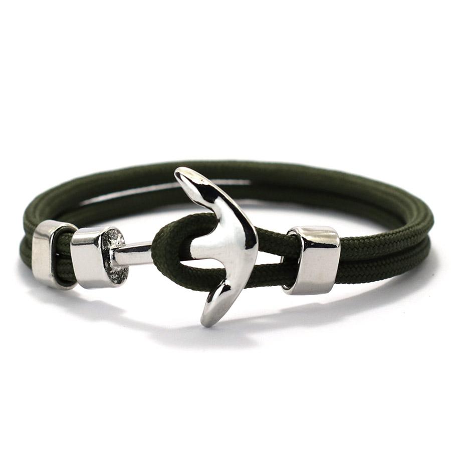 Nylon Rope Anchor Bracelet Men Double Marine Wrap Hand Rope Ocean Style Male Wrist Beach Surf Accessories Outdoor Braclet