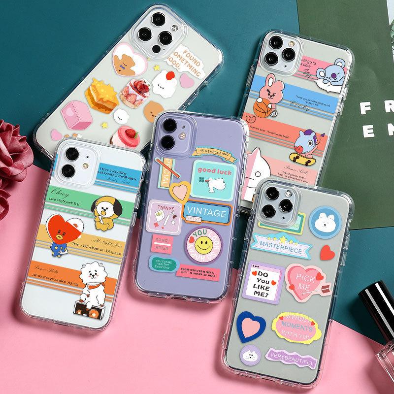 Ins Small Fresh iPhone17promax Suitable for Apple 16Pro Air Cushion Anti-drop 14 Transparent Mobile Phone Case Xr