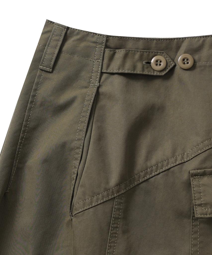 NOIRER Cotton Field Wide Pants (Khaki)