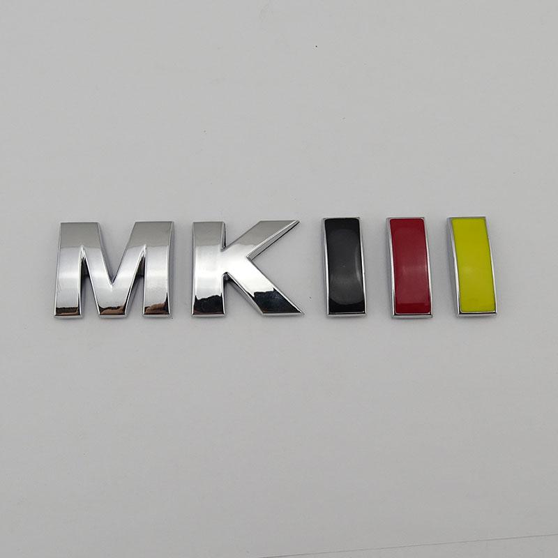 OEM Service MKIII Grill Emblem 2.0V 2.4T 2.6T Plastic Chrome Badge 3D Car Logo Mk3 Car Trunk Sticker For Volkswagen