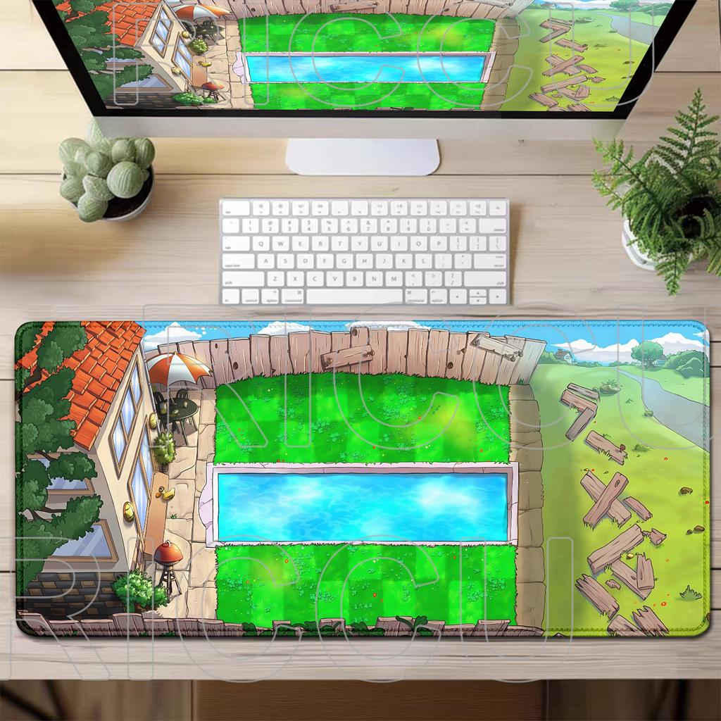 XXL HD Printing PVZ Plants vs Zombies All Scenes Mouse Pad Large Mousepad Keyboard Laptop Gaming PC Accessories Anime Desk Mat