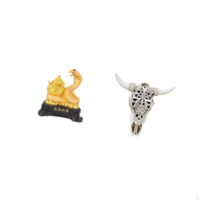 Sculpture Animal Statue Cornucopia Collectible Art Crafts Chinese Year Decor Tribal Bull