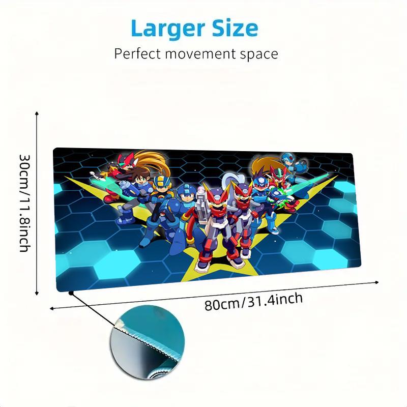 Mega man Color Mouse Pad Large Gaming Table Cushion Non-slip Laptop Tablet Big Mousepad XXL Mat Mini PC Playmat With Lock edge