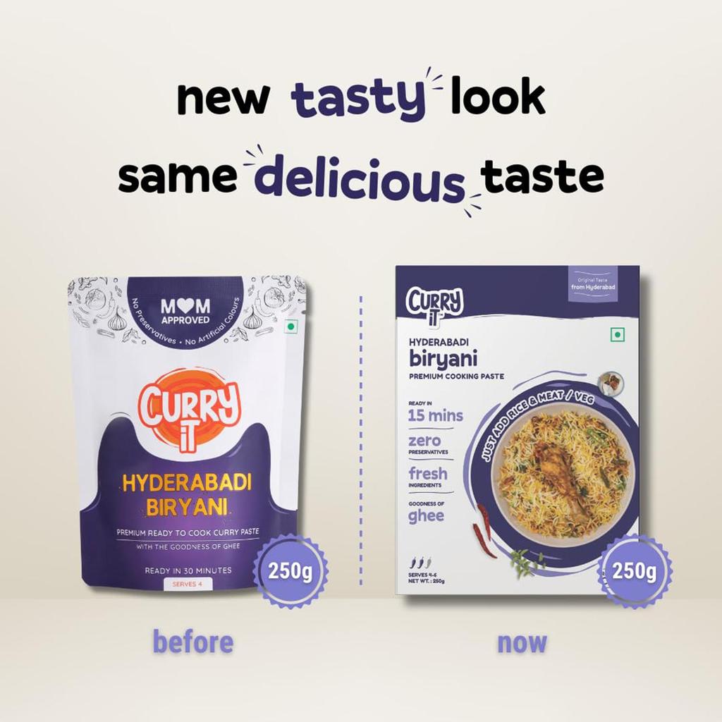 CURRYiT Hyderabadi Biryani Curry Paste 8.8 Oz Just Add Chicken, Mutton, Paneer