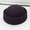 Niche alta gamma senso scatola medicina cappello autunno nuovo retrò britannico berretto pura lana cappello a cilindro moda cappello hostess