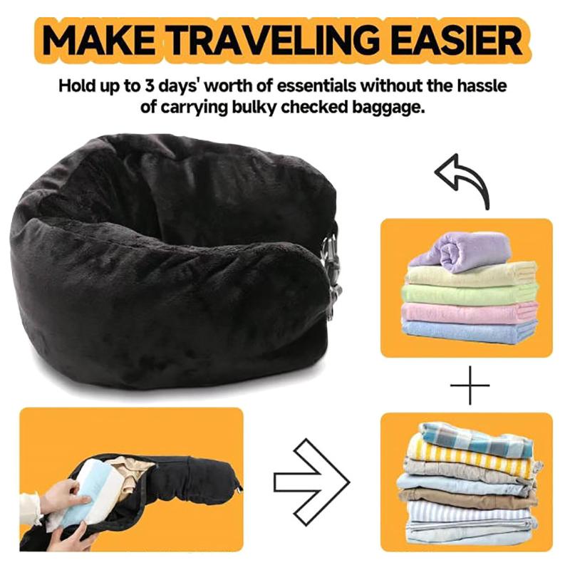 Neck Pillow Travel Pillow Sleeping Pillows Bag With Fillable Cover U Shaped Velvet Pillowcase Storage For Airplane Cylinder