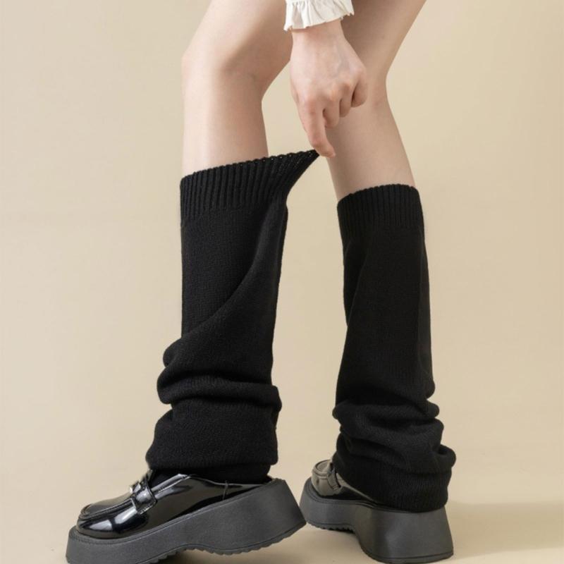 Comfortable Wide Bubble Socks With Breathable Fabric And Stacked Design Loose Slouch Thigh High Boot Socks For Women