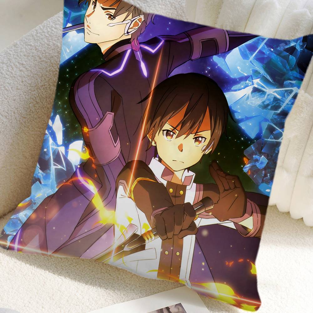 Sword Art Online Anime Pillow Case Square Pillow Bedroom Sofa Leisure Comfort Cushion Car Home Decoration