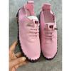 Damen Handgemachte Flache Schuhe mit Weicher Sohle, Bequeme Slip-On Schuhe, Übergrößen Frühling Sommer Schuhwerk