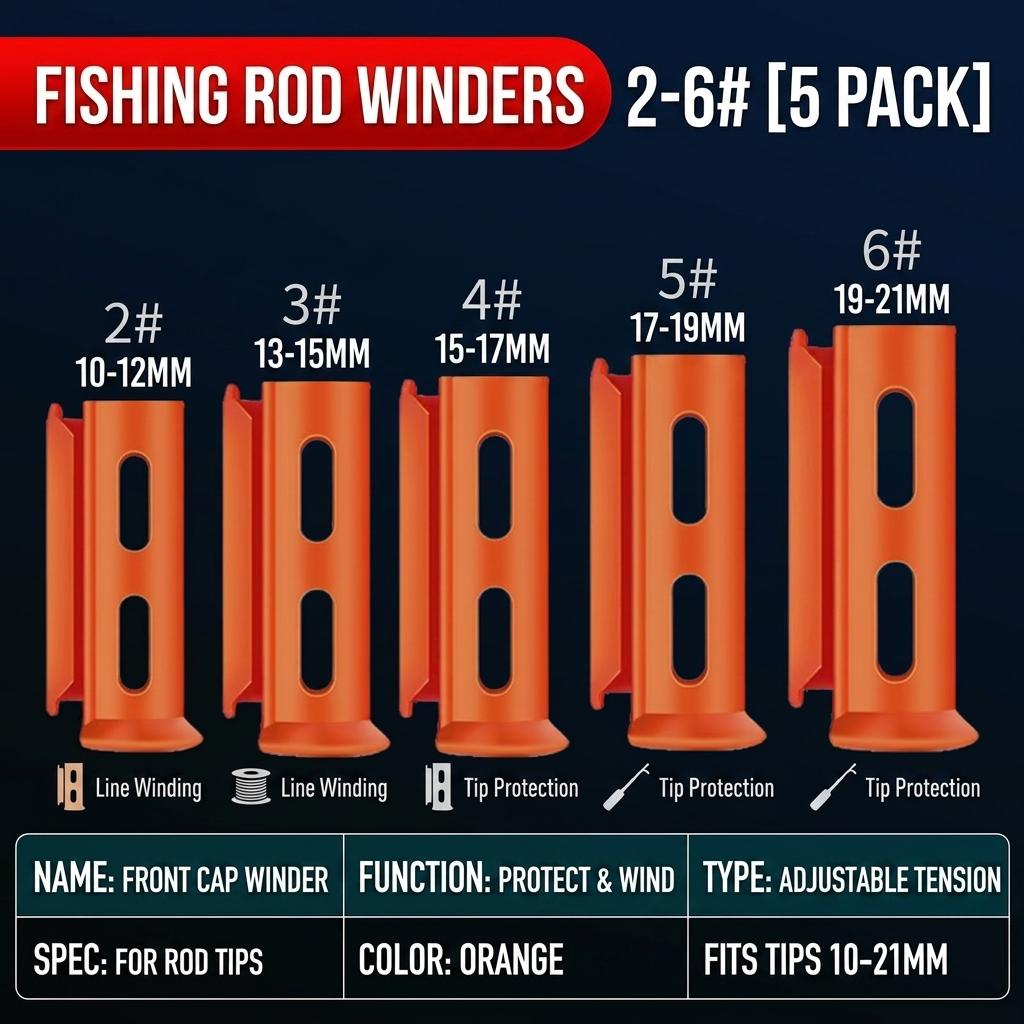 Fishing-Rod Tip Top Winder-Line Organizer Tool For Fishing Rods