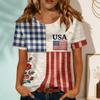 Women's Fashionable Casual Round-neck Printed Short-sleeved T-shirt Top
