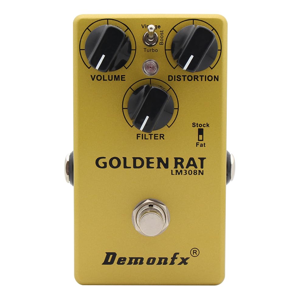 Demonfx GOLDEN Distortion Guitar Effector RAT/Distortion