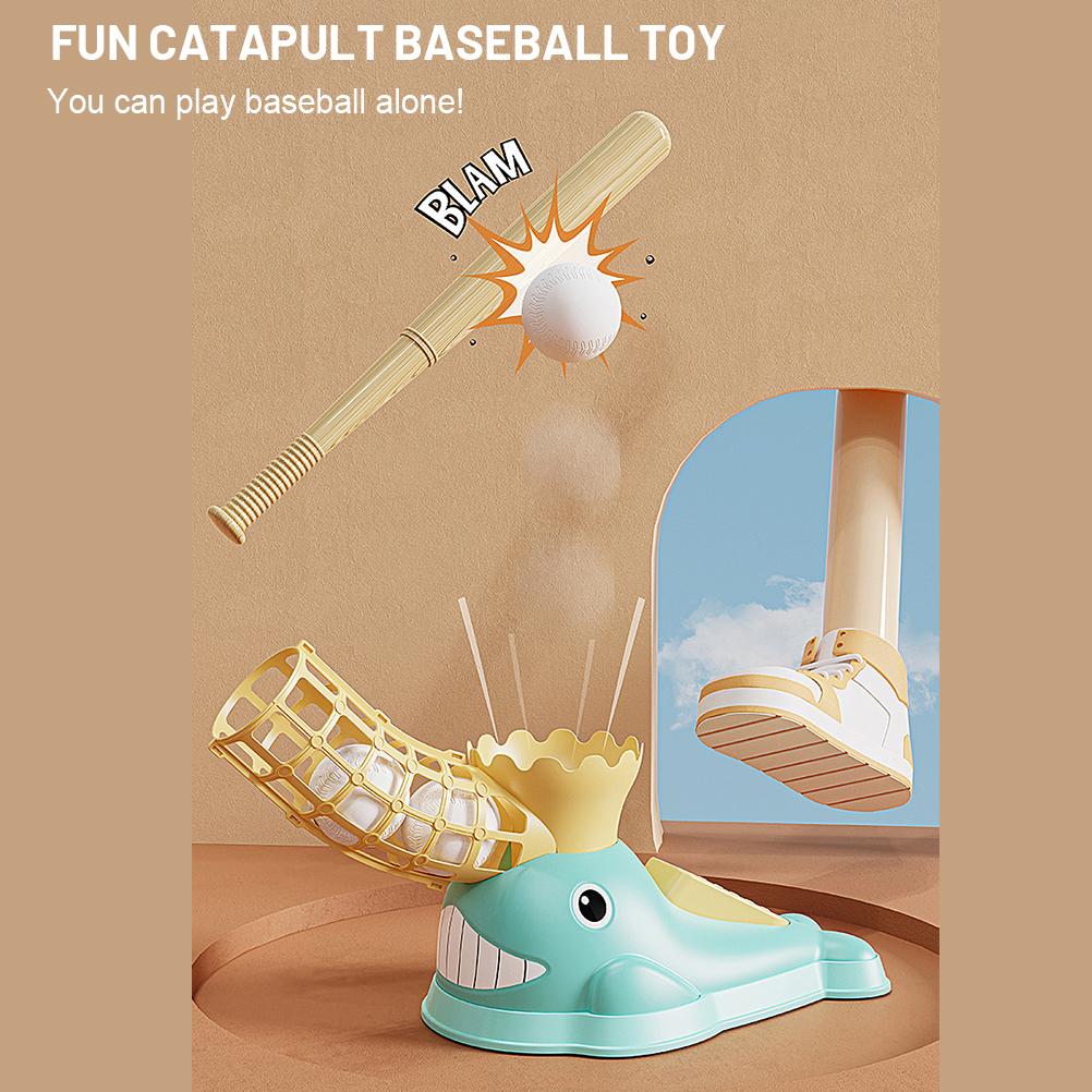 Kids Baseball Pitching Machine Step On Baseball Launcher Baseball Batting Machine Baseball Training