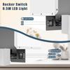 KICHPOWER 60cm Range Hood, Built-in Extractor with Recirculation/Ducted Modes, 12 M³/min, Carbon Filter, LED Lighting