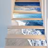 6 Strips Blue Sky and Sea Stair Stickers Vinyl Self-Adhesive Refurbished Staircase Decals 39.37 X 7.08 Inch for 6 Steps