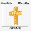 6pcs Real Gold Plated Sun Moon Star Charm Cross Stainless Steel Charms For Jewelry Making Supplies Flower Heart Handmade Pendant