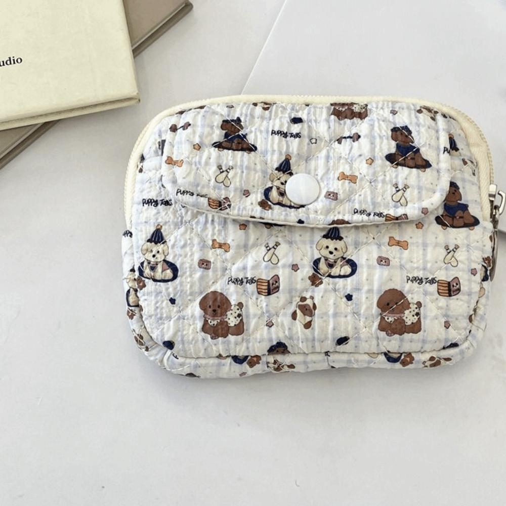 Korean Style Mini Canvas Coin Purse Multifuctional Cute Wallet Sanitary Napkin Storage Bag  Outdoor