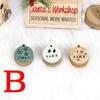 24pcs/set Wooden Christmas Tree Ornaments Snowflakes Stars Elk DIY Christmas Hanging Pendant